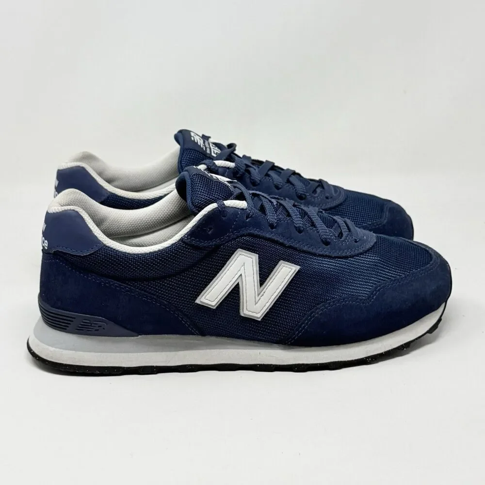 New Balance 515 Sneakers Mens 11.5 4E Wide Blue White Suede Mesh Running Shoes